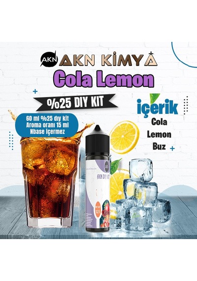 Cola Lemon Yoğun Dıy Kit Cola Lemon Buz Gıda Aroması %25 Oranda Aroma İçerir Hazır Değildir 60 Ml