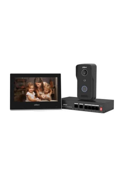 Dahua Dhı-ktp03 Ip Intercom Kit- Kutu İçeriği Dış Ünite + 7" Tft İç Ekran +switch