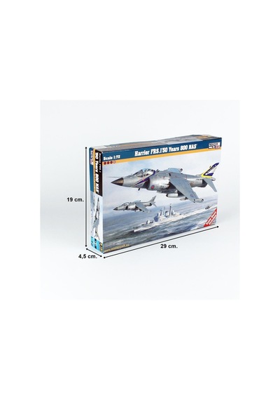 Mistercraft D101 1/72 Harrier Frs.1 50. Yıl 800 Nas Savaş Uçağı Plastik Model Kiti-56308