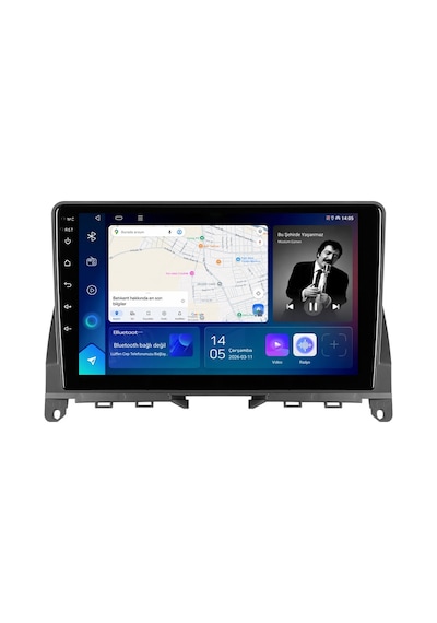 Mercedes C-class 2007-2011 Android Multimedya Carplay Android Auto Navigasyon 6gb Ram 64gb 9"