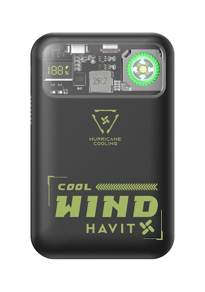 Havit Pb5232 10000mah Manyetik Magsafe Powerbank - 20w Hızlı Şarj Soğutma Fanlı Siyah