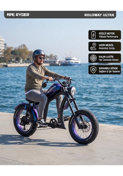 Ape Ryder Roloway Ultra Elektrikli Bisiklet Mavi - 1500w