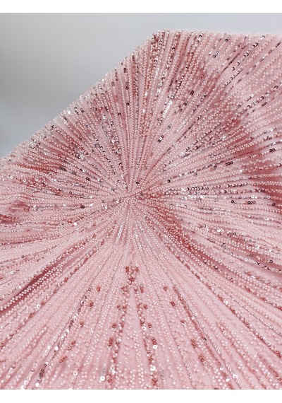 Taşlı Abiyelik Kumaş Pembe