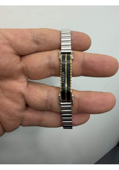 Dupont Mılano Dm-sb-006-sbg08 Gümüş Altın Siyah Renk Erkek Çelik Bileklik Gümüş - Siyah