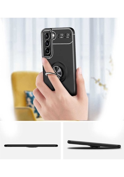 Samsung Uyumlu Galaxy S22 Plus Kılıf Yüzüklü Magnetli Ravel Case Kapak