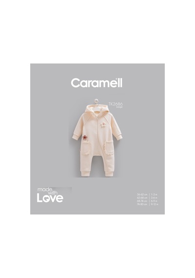 Caramell Barbosa 3 İplik Şardonlu Kapüşonlu Şık Kız Bebek Tulum 1-3 Ay/3-6 Ay/ 6-9 Ay/ 9-12 Ay Bej Caramell Barbosa 3 İplik Şardonlu Kapüşonlu Şık Kız Bebek Tulum 1-3 Ay/3-6 Ay/ 6-9 Ay/ 9-12 Ay Bej