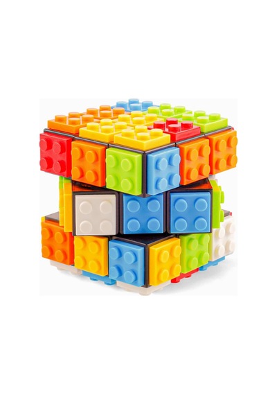Blok Uyumlu Rubik Zeka Küpü Tak Çıkar Bloklu Eğitici Oyuncak Sihirli Küp 3+ Yaş
