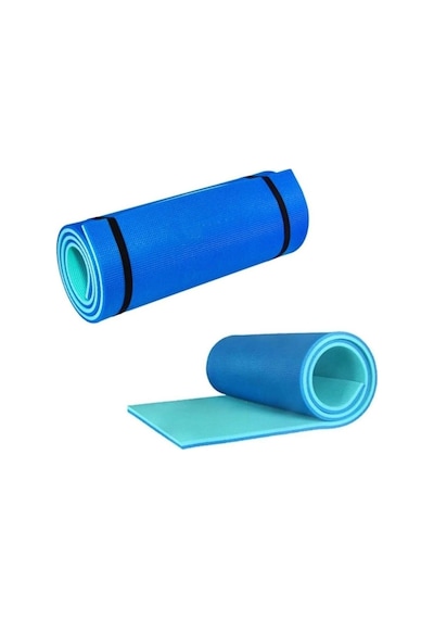Elit Spor Yoga Plates Matı Mavi 1.80 Cm Boy 60 Cm En X 1 Cm Kalınlık Gri Mavi