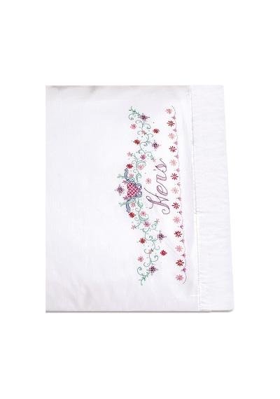 Janlynn Damgalı Kanaviçe Seti, His/hers Gelin Seti Yastık Kılıfı Çifti, Yeşil 50 x 22