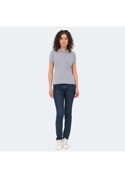 Slazenger VERA I Kadın Polo Yaka Gri Tişört