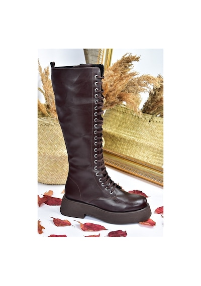 Fox Shoes Kahverengi Bağcıklı Günlük Kadın Çizme L610130909