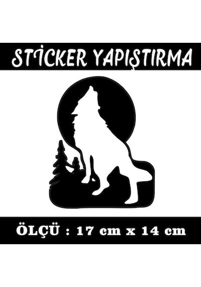 Ulu Boz Kurt Dağ Tepe Sticker - Etiket Yapışkan