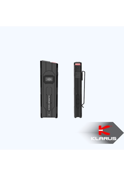 Klarus Flattac X2 3000 Lümen Şarj Edilebilir Ultra İnce Edc Taktik El Feneri Siyah