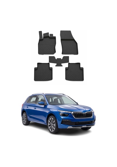 Skoda Kamiq Facelift 2023-2026 Uyumlu 4d Havuzlu Paspas Kauçuk Siyah 5 Parça