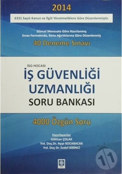 İş Güvenliği Uzmanlığı Soru Bankası- Ekin Basım Yayın