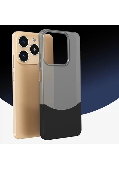 Realme Note 60 Kılıf Magsafe Şarj Kartlıklı Mıknatıslı Duble 1.7mm Kapak Kart Bölmeli Lacivert Siyah