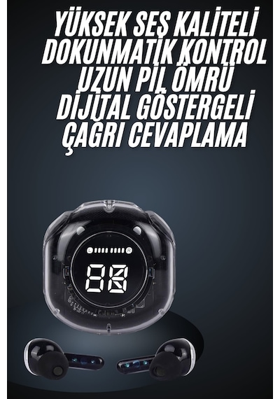 Ultrapods Led Göstergeli Oyuncu Kulaklığı Anc Destekli Bluetooth 5.3