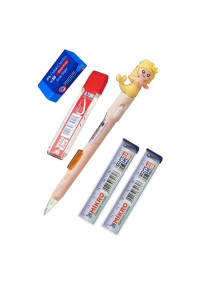 Işıklı Deniz Kızı Uçlu Kalem Seti Sarı 0.7 Mm 1 Paket Denizkızı Başlıklı Versatil Kalem Süslü Silikonlu Hediyelik Kalem Sarı