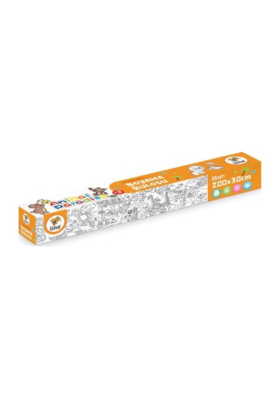 Lino Yapışkanlı Boyama Rulosu Animal Paradı 200x30 Ls-201