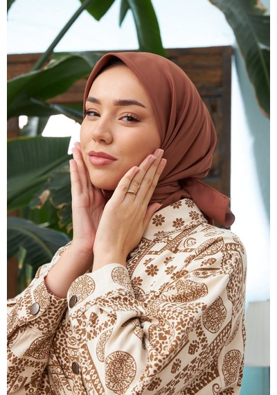 Silk Home Twill Eşarp 11343-51 Kahve