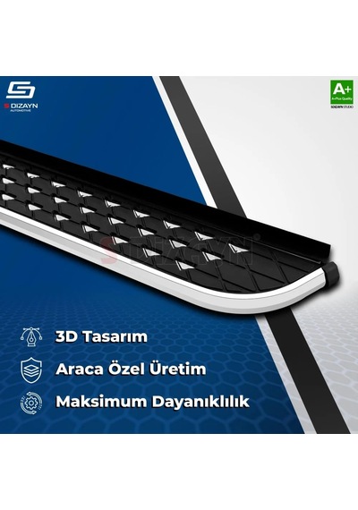 S-dizayn Omoda Omoda7 Diamond Krom Yan Basamak 183 Cm 2025 Üzeri A+ Kalite