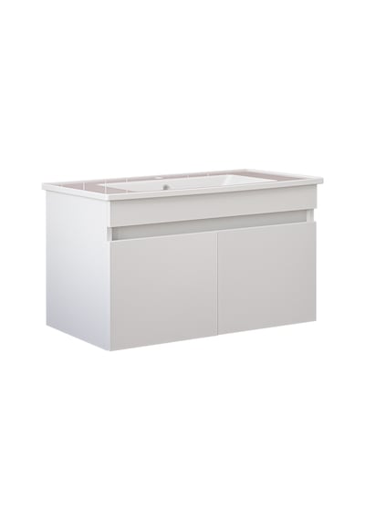 '' Lavabolu '' Mat Mdf 80 Cm Banyo Alt Dolabı Beyaz