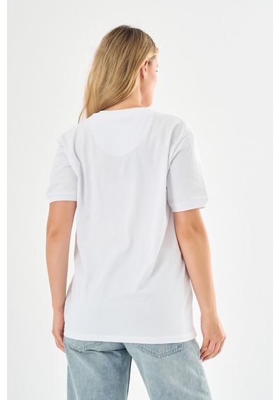 Pierre Cardin V Yaka Basic T-shirt Beyaz
