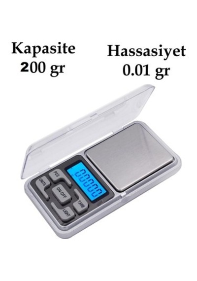 Dijital Hassas Elektronik Kuyumcu Cep Terazisi Tartı 200 Gr 0.01 Gr 5332 Açık Bej