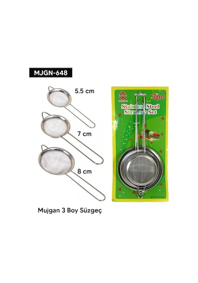 3 Boy Süzgeç Seti