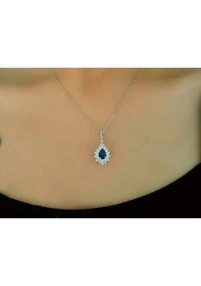 Sirius Pırlanta Ve Safir Anturaj Kolye 0823P0023