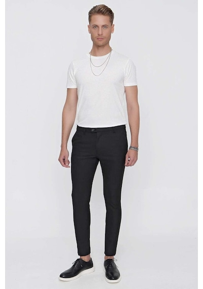 Efor P 1098 Slim Fit Siyah Spor Pantolon Siyah