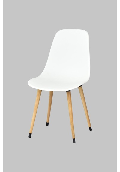 Vilinze Eames Sandalye Avanos Ahşap Mutfak Masası Takımı - 70x80 Cm Beyaz