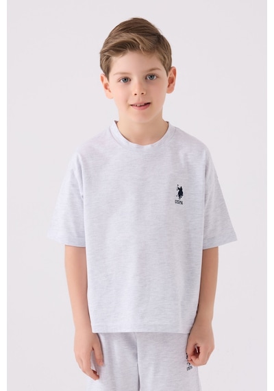 U.S. Polo Assn. Erkek Çocuk Karmelanj Bermuda Takımı 5274-43682 Kar Melanj