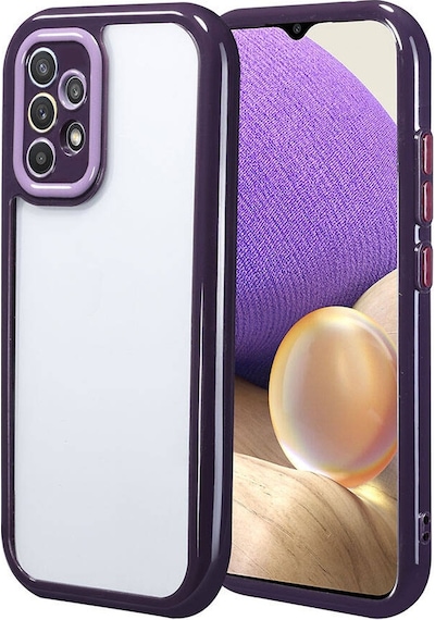 Samsung Galaxy A32 4g Uyumlu Kılıf Kamera Korumalı Renkli Kenar Ve Çerçeve Tasarımlı Kapak