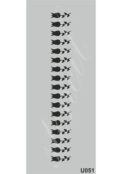 Stencil Boyama Şablonu 10x25 Cm. U051