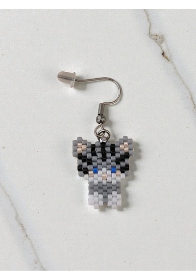 Miyuki Kedi Küpe Gri