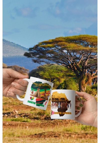 Güney Afrika Kupa Bardak 2 Adet Seyahat Hatıra South Africa Mug