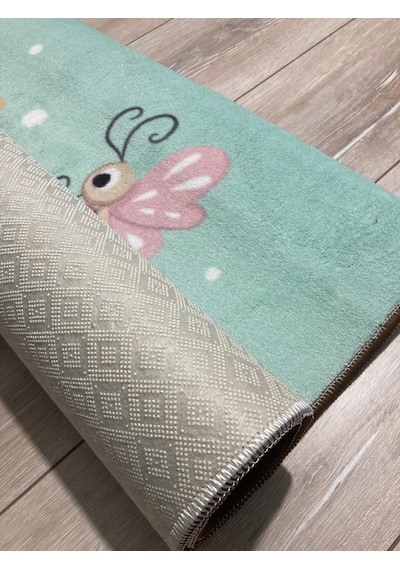 Merinos Halı Çocuk Halısı Kaymaz Tabanlı Kısa Tüylü 100x150 Ebatl