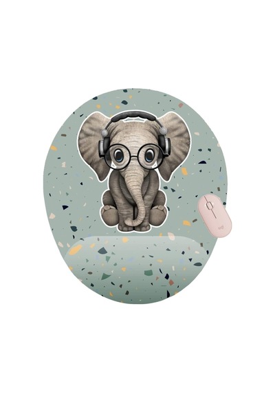Minik Sevimli Fil Bilek Destekli Mouse Pad Mousepad
