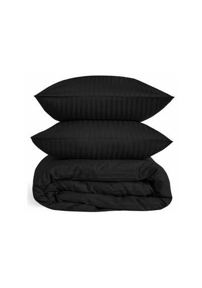 Çift Kişilik %100 Pamuk Saten Nevresim Seti Premium Seri 8 Renk Seçeneği 200x220 Siyah