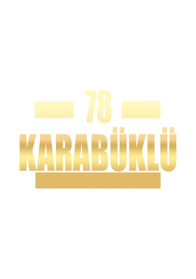 78 Karabüklü Araba Sticker 17x17 Cm Gold