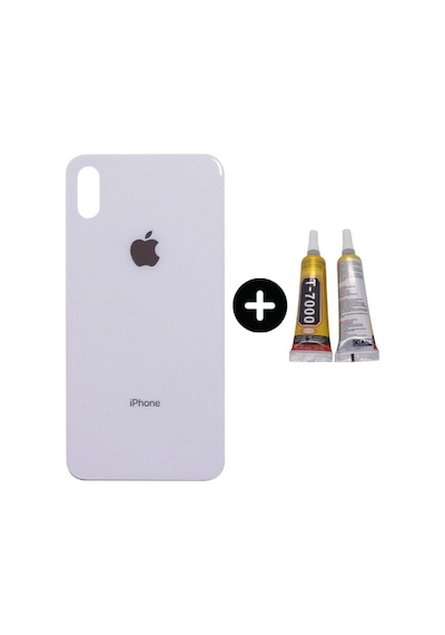 Apple Uyumlu iPhone X Arka Pil Batarya Kapak Beyaz + B7000