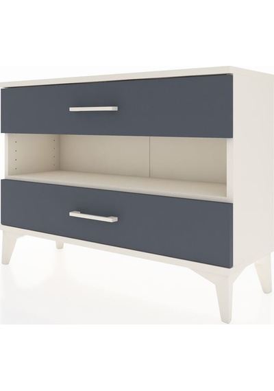 Arges Şifonyer Tek Raflı 2 Çekmeceli 88x30x64 Aytaşı-antrasit Aytaşı