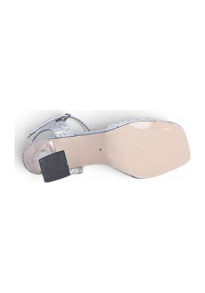 Ayakcenter Byn Ayışığı By41 Gümüş 10cm Kadın Topuklu Sandalet GÜMÜŞ