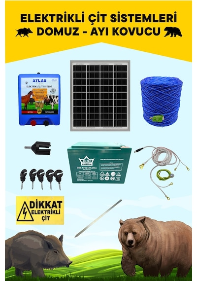 Atlas Elektrikli Çit 5 Yıl Garanti 2000mt Profesyonel Ömürlük Ürün No4