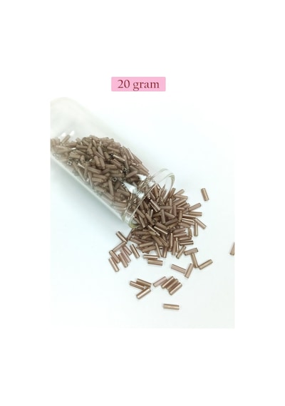 Uzun Boru Kesme Boncuk Çap 2mm Uzunluk 10 Mm - 20 Gram - Duman - Bnc253 Diğer