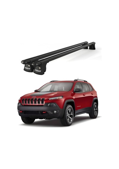 Trio-ı Jeep Cherokee 2014 Ve Üstü Uyumlu Siyah Kilitli Ara Atkı 135cm Port Bagaj Tavan Barı