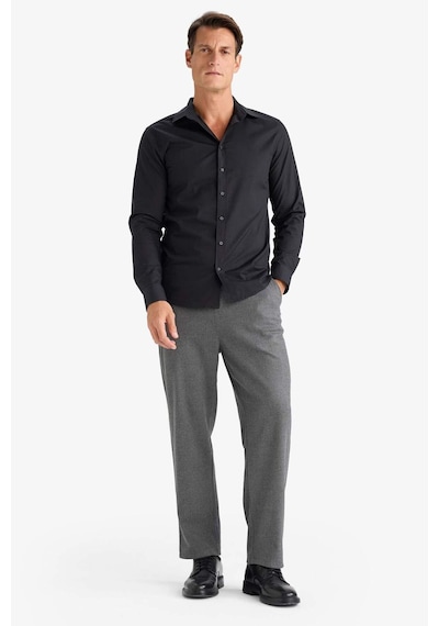 Defacto Pantolon Relax Fit Beli Bağcıklı Cepli Basic Düz Düz Paça B7336AX23WNAR162 Antrasit