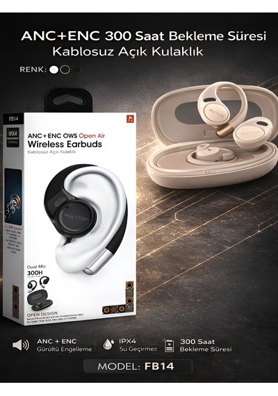 Ipx4 Su Geçirmez Anc - Enc Kablosuz 5.4 Bluetooth Dokunmatik Kulaklık Elektronik