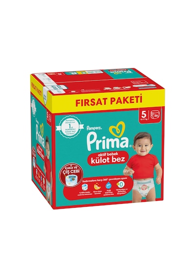 Prima Külot Bebek Bezi 5 Numara 56 Adet Fırsat Paketi